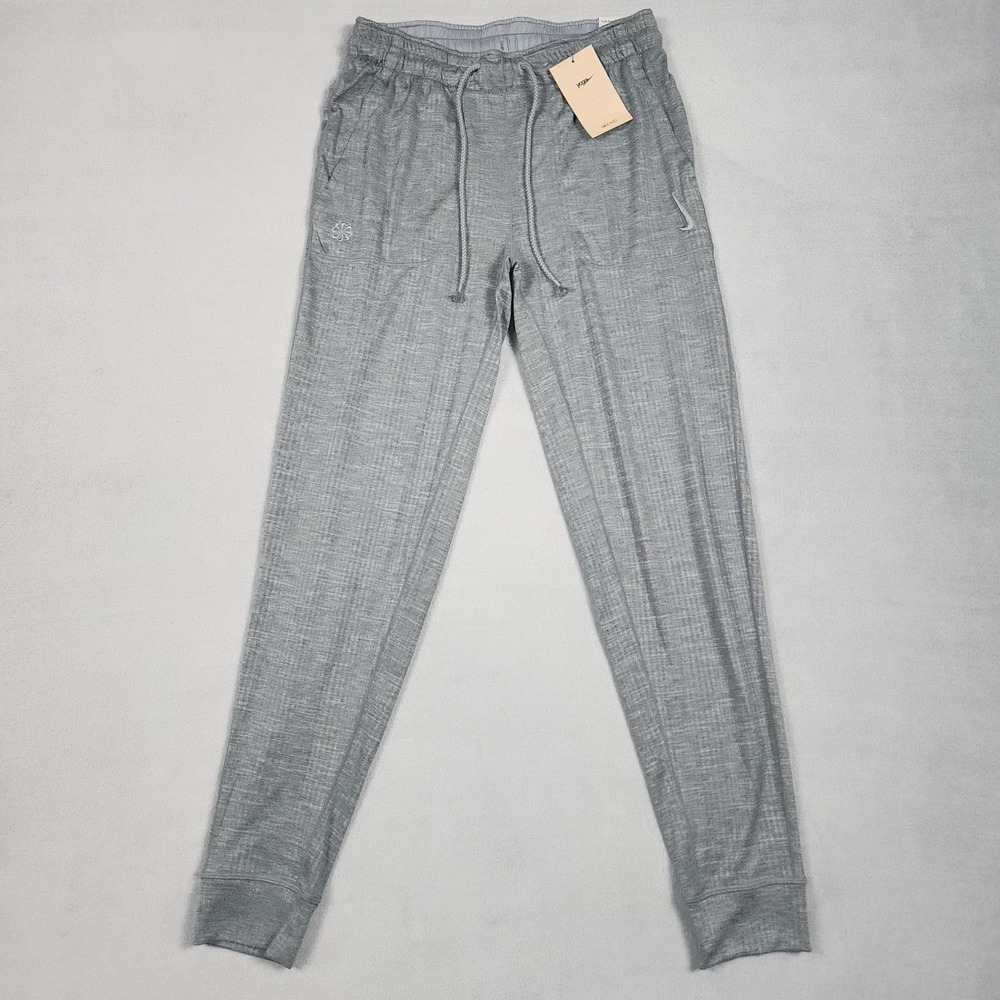 Nike Yoga Jogger Pants Mens Size S Gray Training Sweatpants Cuffed NWT - Picture 1 of 6